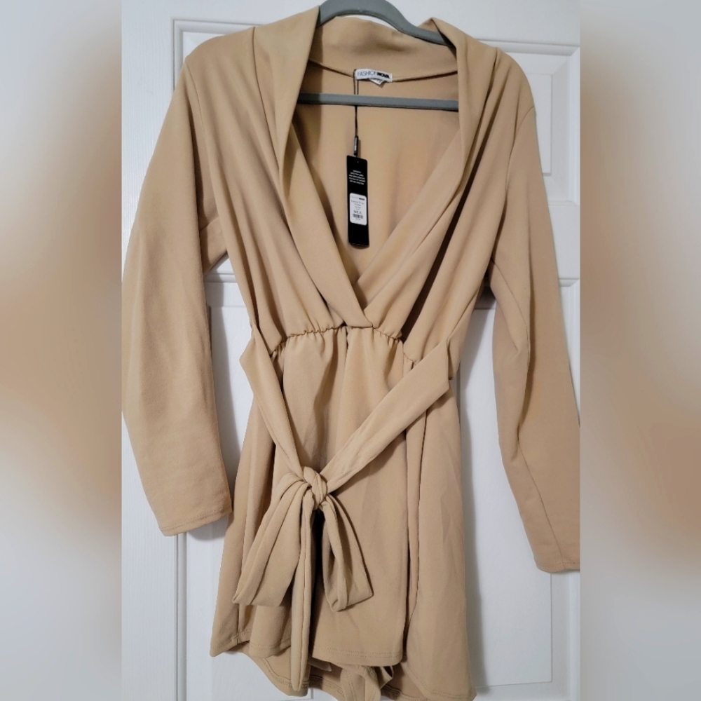 Dressy short long sleeve romper